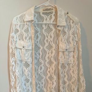 ROBERTO CAVALLI White lace top